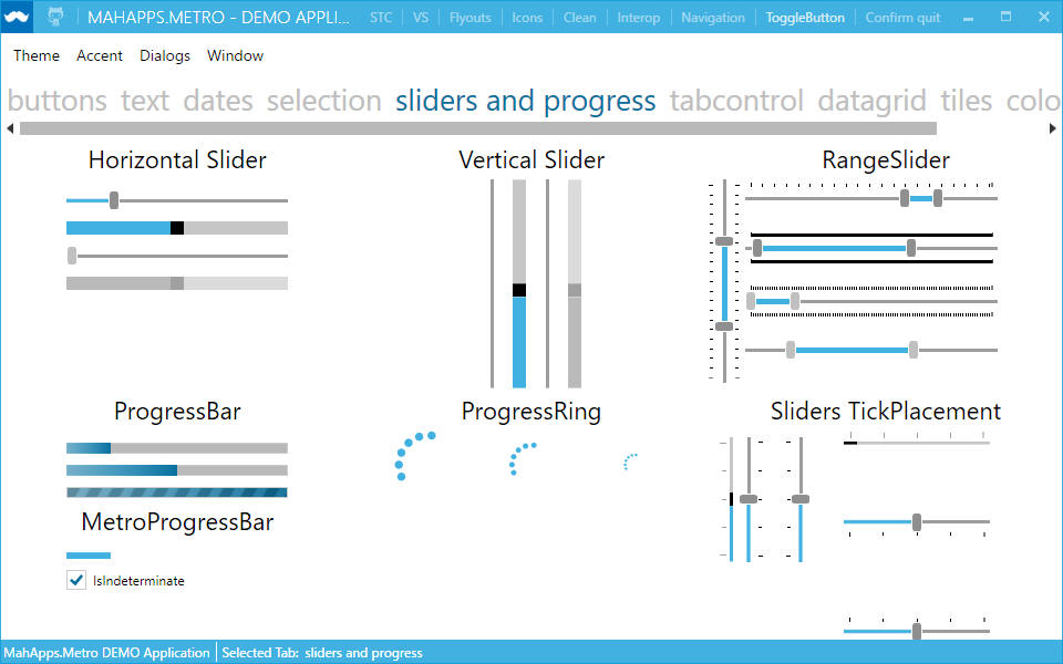 [sliders and progress]