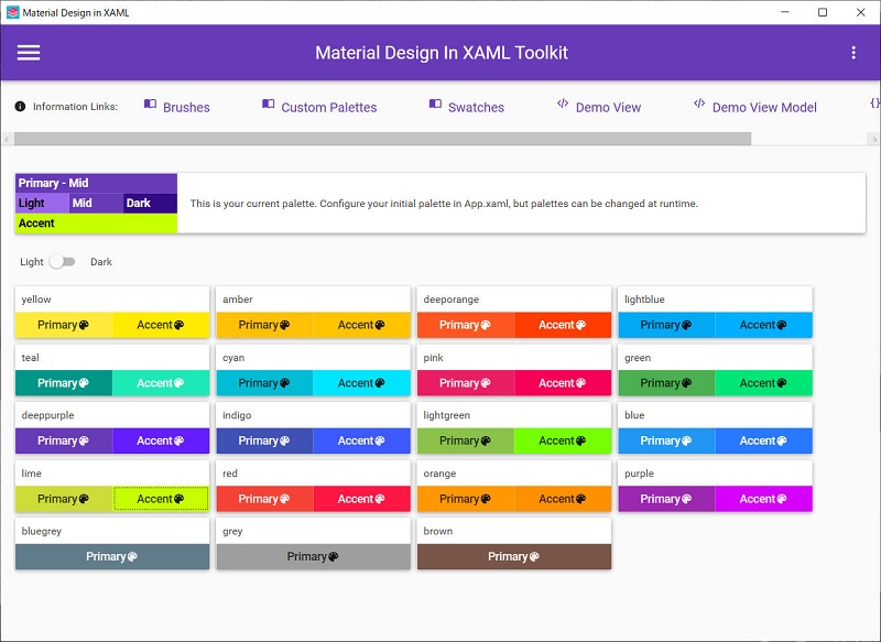 MaterialDesignDemo.exe - Color